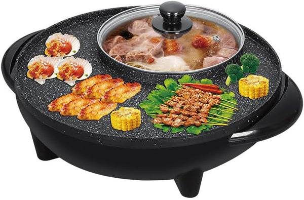 2 in 1 Indoor Non-Stick Electric Pan
