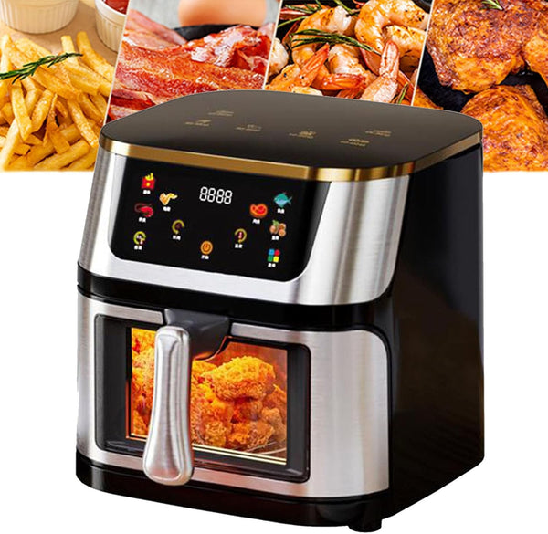 Air Fryer, 10l Stainless Steel Visual Air Fryer