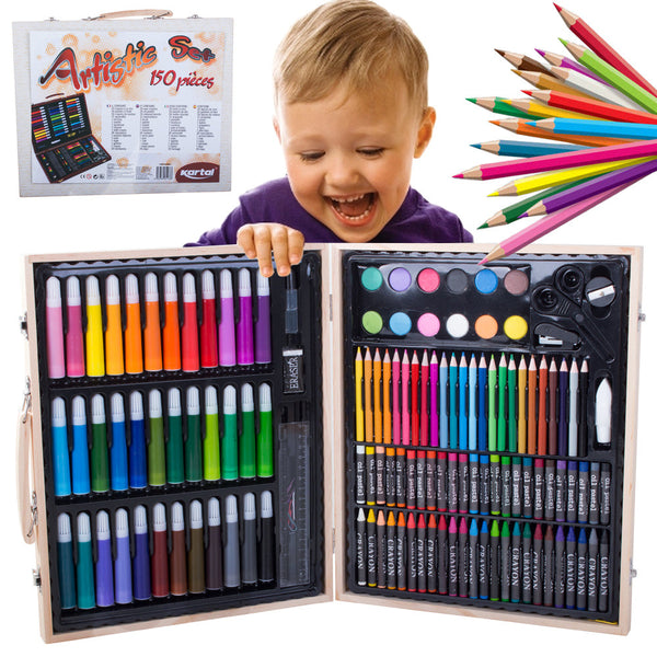 Artist's set for painting in case